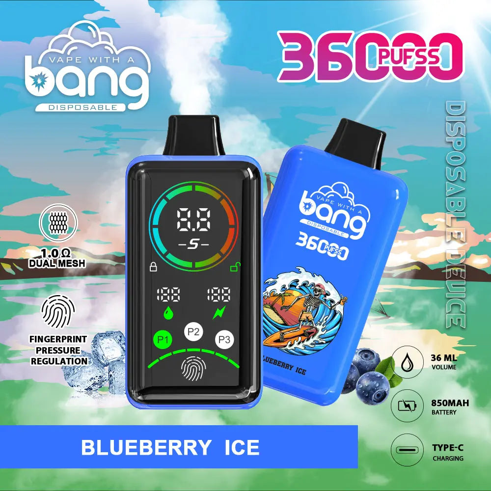 Bang 36000 Power Advanced Fingerprint Power Regulation 36K Puffs Disposable Vape(Box of 3)