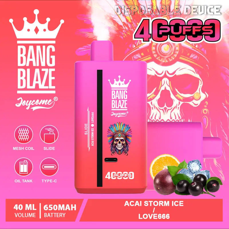 Bang Blaze 40000 40K Puffs 2% 3% 5% Nicotine Double Taste Disposable Vape(Box of 3)
