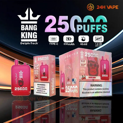 Bang King 25000 Puffs 0% 2% 3% 5% Nicotine Double Warehouser Disposable Vape Pod(Box of 3)