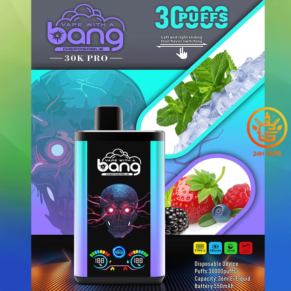 Bang 30K PRO 30000 Puffs Newest Dual Flavor LED Disposable Vape(Box of 3)