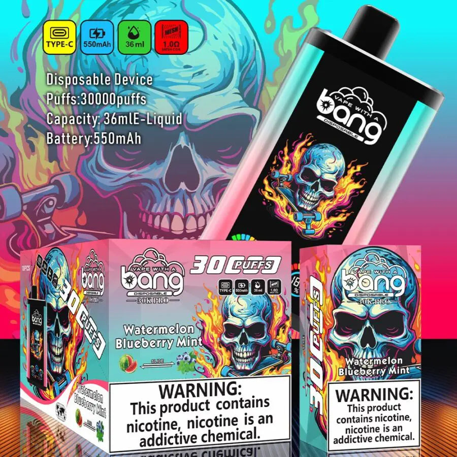 Bang 30K PRO 30000 Puffs Newest Dual Flavor LED Disposable Vape(Box of 3)