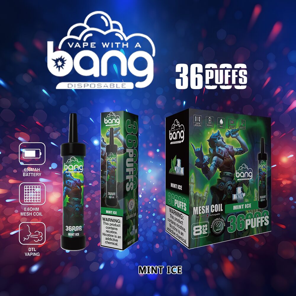 Bang 36000 36K Puffs 0% 2% 3% 5% Nicotine Latest Original Disposable Vape Pen(Box of 3)