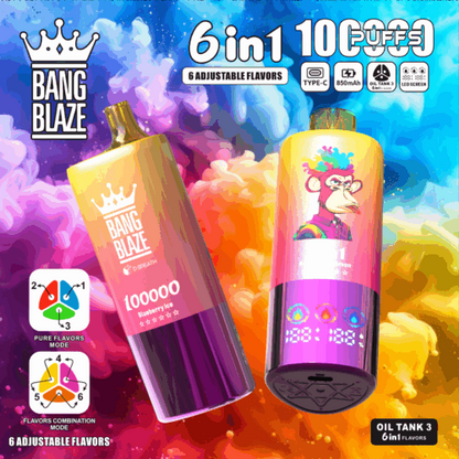 【New Arrive】Bang Blaze 100,000 Puffs – 6 in 1 Flavor