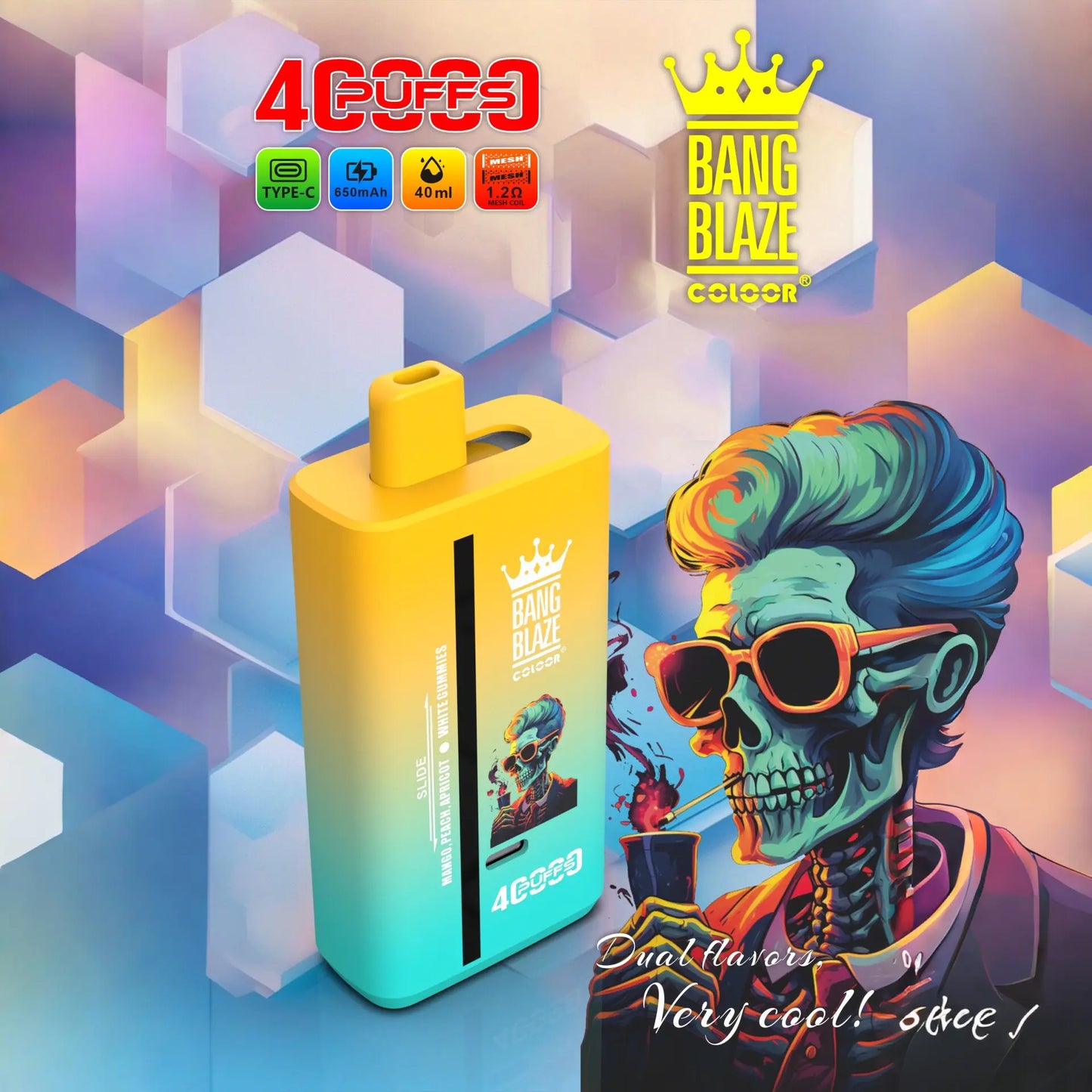 Bang Blaze 40000 40K Puffs 2% 3% 5% Nicotine Double Taste Disposable Vape(Box of 3)