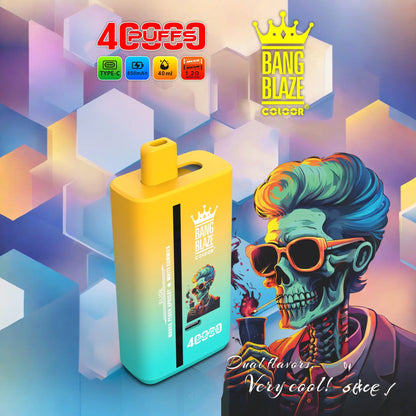 Bang Blaze 40000 40K Puffs 2% 3% 5% Nicotine Double Taste Disposable Vape(Box of 3)