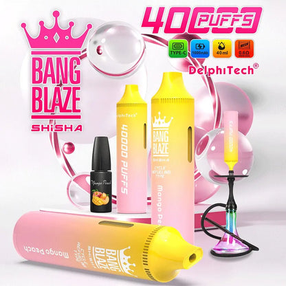 Bang Blaze 40k 40000 Puffs 2% 5% Nicotine Riginal Refillable Oil Vape(Box of 3)