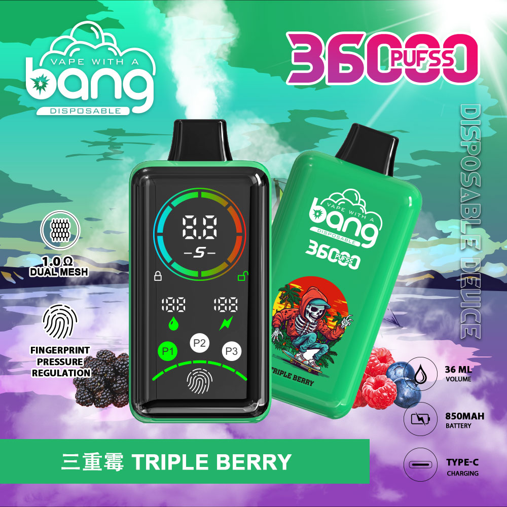 Bang 36000 Power Advanced Fingerprint Power Regulation 36K Puffs Disposable Vape(Box of 3)