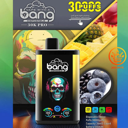 Bang 30K PRO 30000 Puffs Newest Dual Flavor LED Disposable Vape(Box of 3)