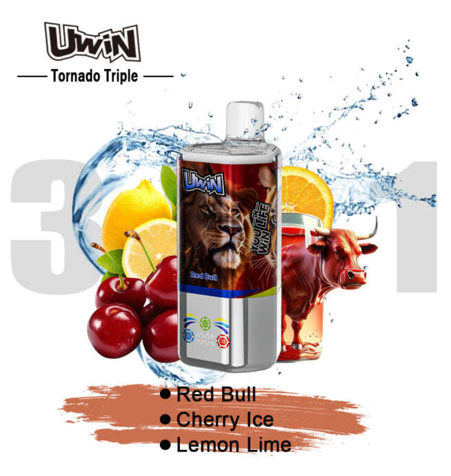 【New Arrive】Uwin Tornado Triple 60000 60K Puffs 3 in 1 Flavors Original Rechargeable LED Display Disposable Vape