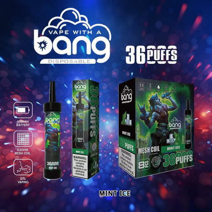 Bang 36000 36K Puffs 0% 2% 3% 5% Nicotine Latest Original Disposable Vape Pen(Box of 3)