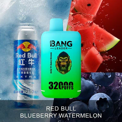 Bang Leader 32000 32k Puffs 0% 2% 3% 5% Nicotine  Double Taste Disposable Vape(Box of 3)