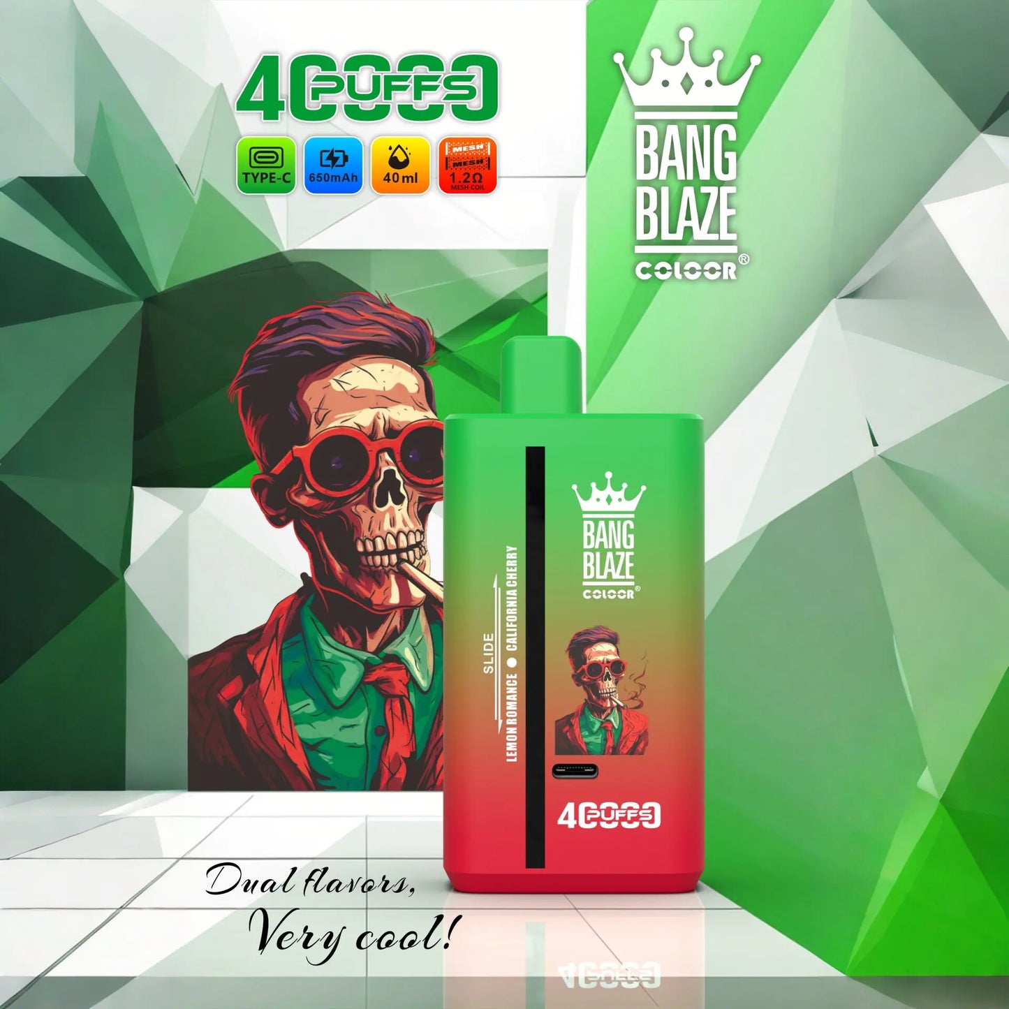 Bang Blaze 40000 40K Puffs 2% 3% 5% Nicotine Double Taste Disposable Vape(Box of 3)