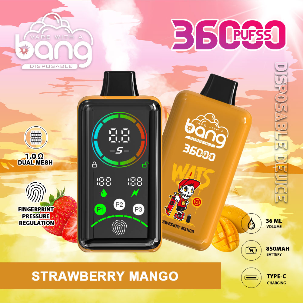 Bang 36000 Power Advanced Fingerprint Power Regulation 36K Puffs Disposable Vape(Box of 3)