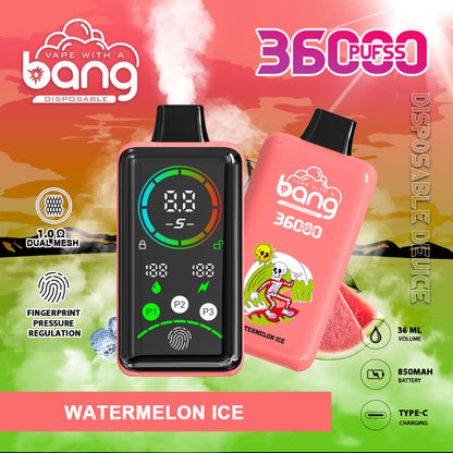 Bang 36000 Power Advanced Fingerprint Power Regulation 36K Puffs Disposable Vape(Box of 3)