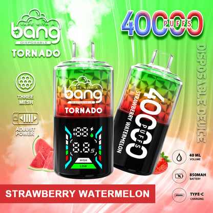 Bang Tornado 40000 40K Puffs Large Smoke LED Display Disposable Vape(Box of 3)