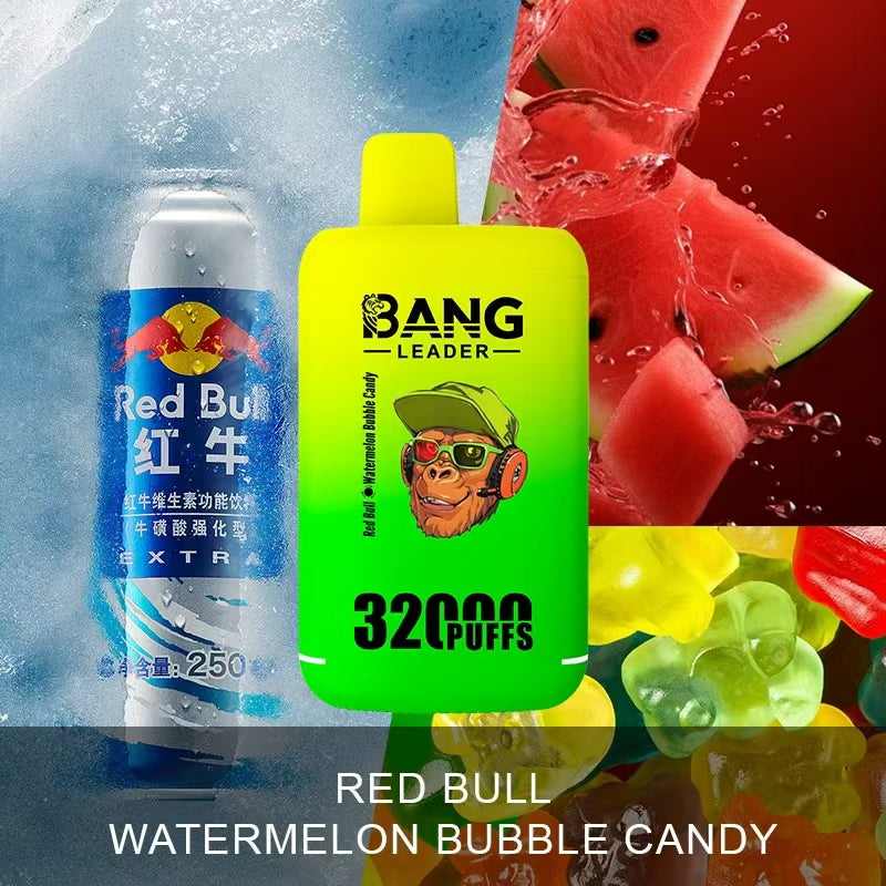 Bang Leader 32000 32k Puffs 0% 2% 3% 5% Nicotine  Double Taste Disposable Vape(Box of 3)