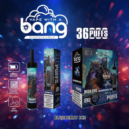 Bang 36000 36K Puffs 0% 2% 3% 5% Nicotine Latest Original Disposable Vape Pen(Box of 3)