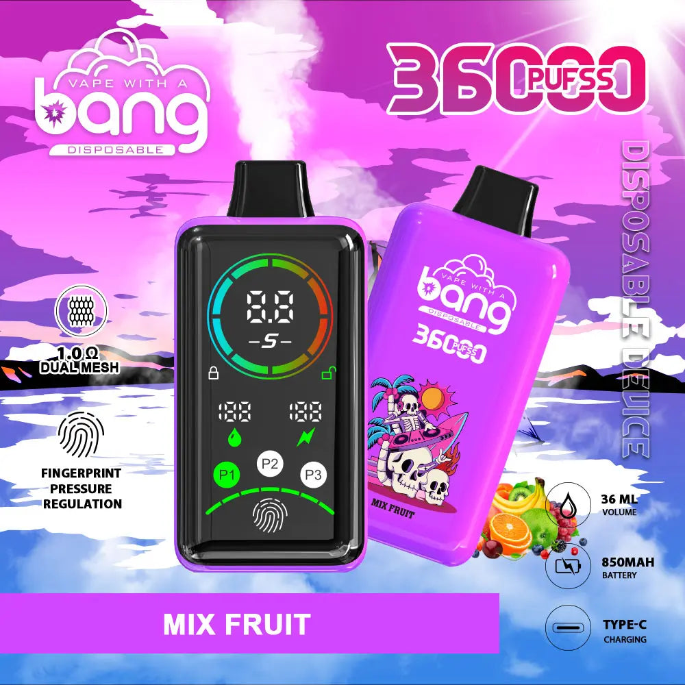 Bang 36000 Power Advanced Fingerprint Power Regulation 36K Puffs Disposable Vape(Box of 3)