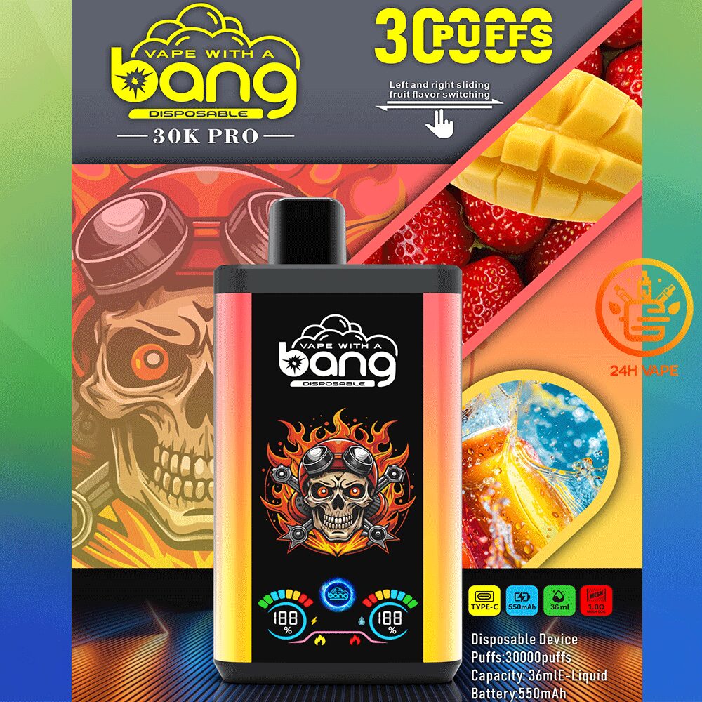 Bang 30K PRO 30000 Puffs Newest Dual Flavor LED Disposable Vape(Box of 3)