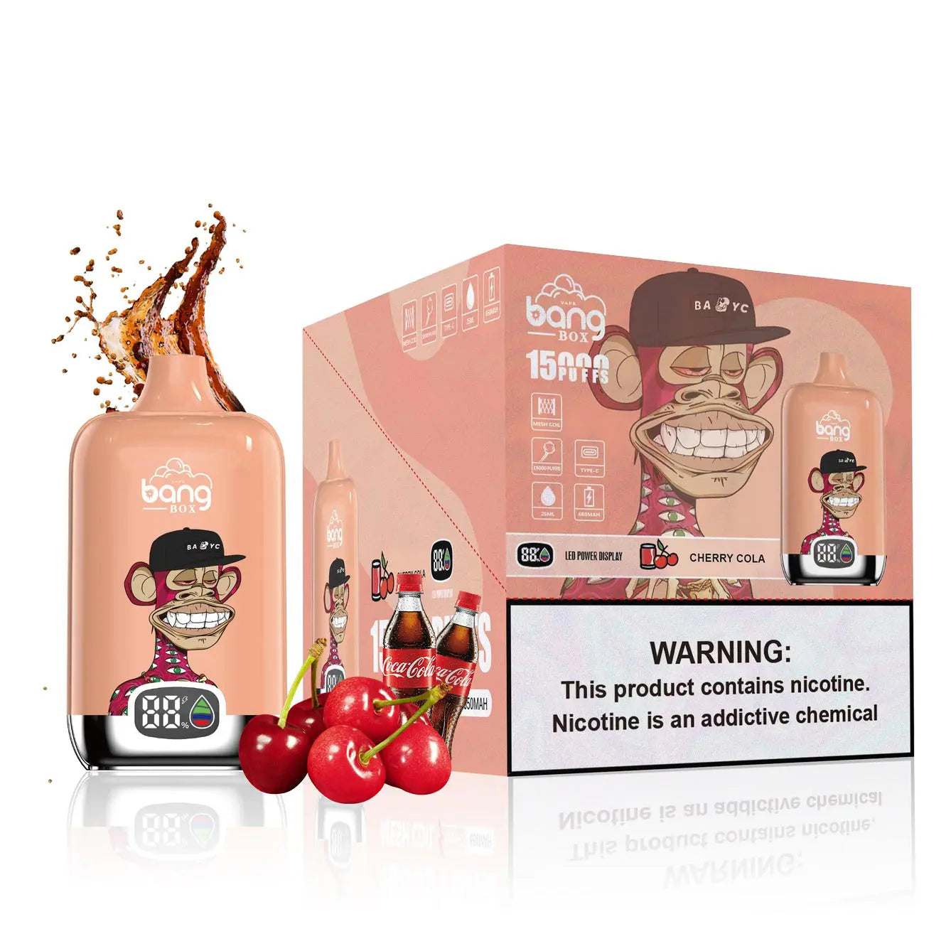 Bang King smartscreen 15000 Puffs Sell Well LED Display Disposable Vape(Box of 3)