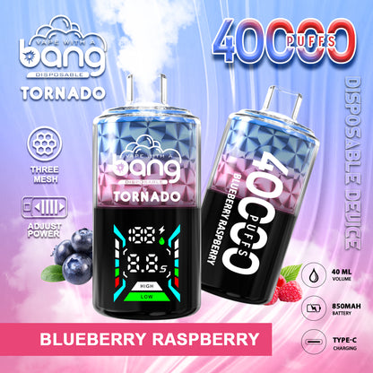 Bang Tornado 40000 40K Puffs Large Smoke LED Display Disposable Vape(Box of 3)