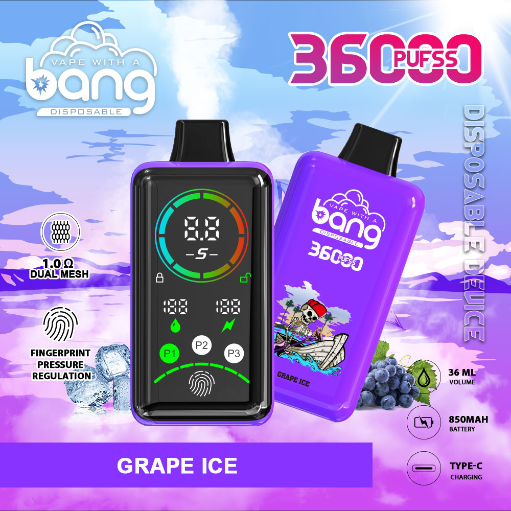 Bang 36000 Power Advanced Fingerprint Power Regulation 36K Puffs Disposable Vape(Box of 3)