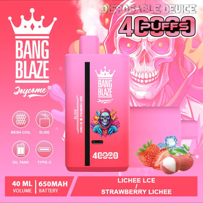 Bang Blaze 40000 40K Puffs 2% 3% 5% Nicotine Double Taste Disposable Vape(Box of 3)