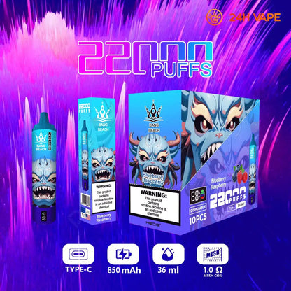 Bang Beach 22000 Puffs Original LED Display Edition Disposable Vape Pen(Box of 3)