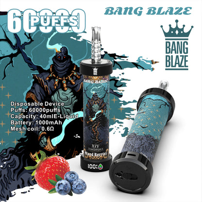 Bang Blaze 60k 60000 Puffs Latest Original LCD Display Disposable Vape Pen(Box of 3)