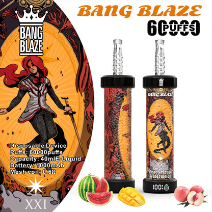 Bang Blaze 60k 60000 Puffs Latest Original LCD Display Disposable Vape Pen(Box of 3)