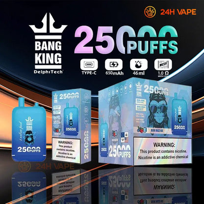 Bang King 25000 Puffs 0% 2% 3% 5% Nicotine Double Warehouser Disposable Vape Pod(Box of 3)
