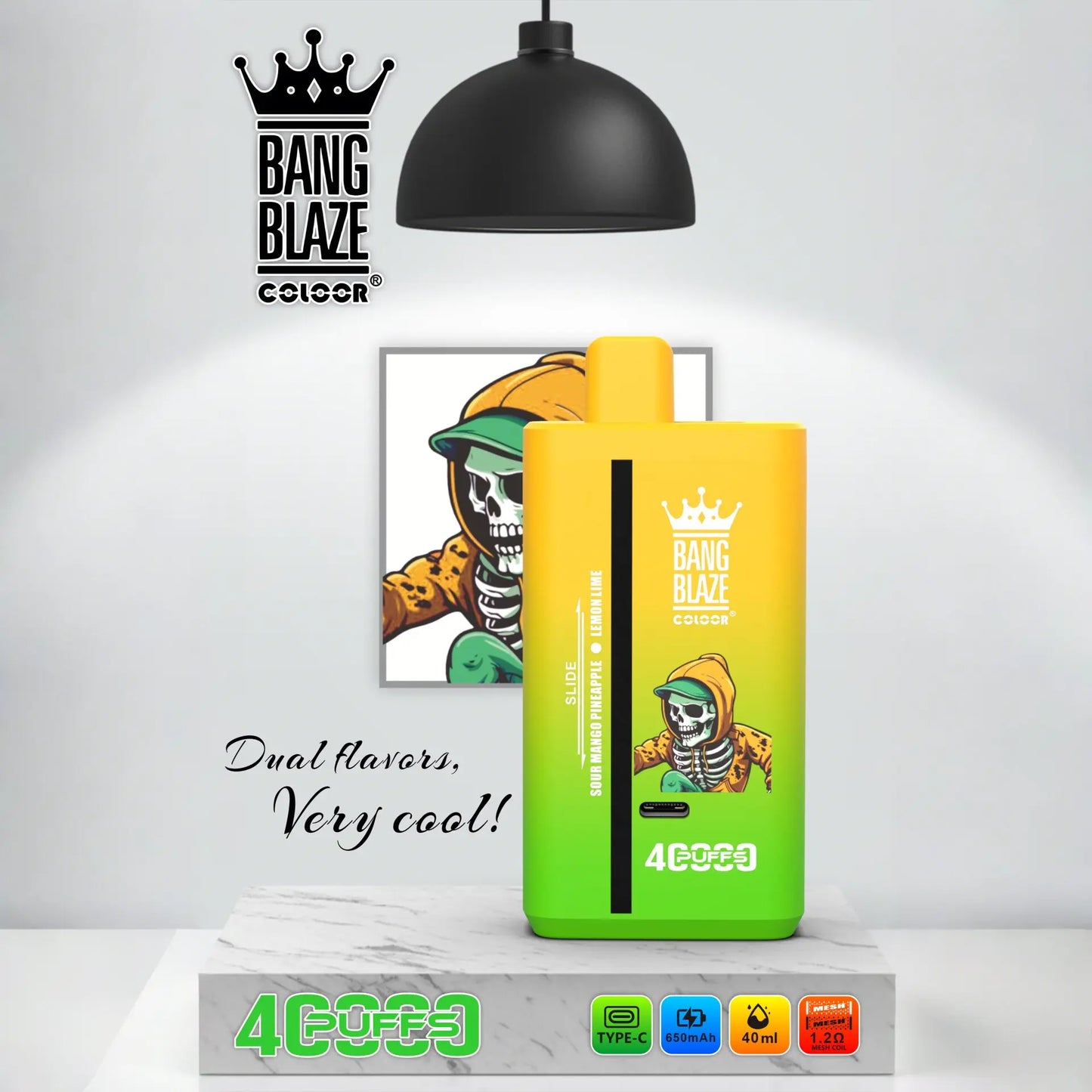 Bang Blaze 40000 40K Puffs 2% 3% 5% Nicotine Double Taste Disposable Vape(Box of 3)