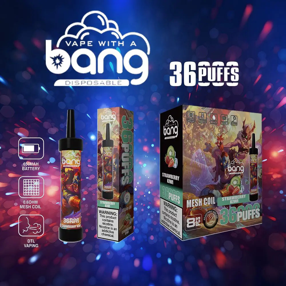 Bang 36000 36K Puffs 0% 2% 3% 5% Nicotine Latest Original Disposable Vape Pen(Box of 3)