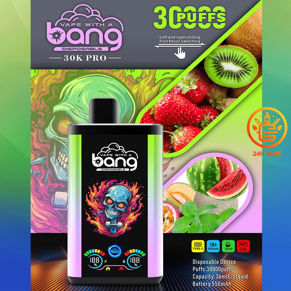 Bang 30K PRO 30000 Puffs Newest Dual Flavor LED Disposable Vape(Box of 3)