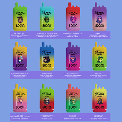 Bang Leader 80000 80K Puffs 3 in 1 Flavors Newest Original Rechargeable Disposable Vape(Box of 3)