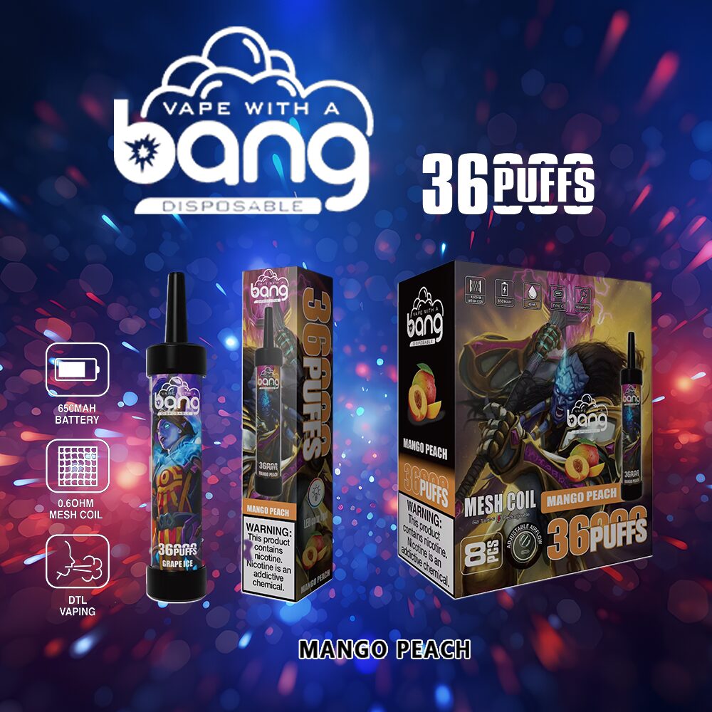 Bang 36000 36K Puffs 0% 2% 3% 5% Nicotine Latest Original Disposable Vape Pen(Box of 3)