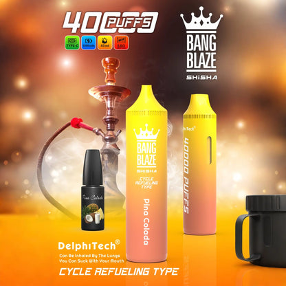 Bang Blaze 40k 40000 Puffs 2% 5% Nicotine Riginal Refillable Oil Vape(Box of 3)