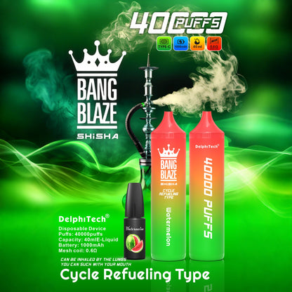 Bang Blaze 40k 40000 Puffs 2% 5% Nicotine Riginal Refillable Oil Vape(Box of 3)