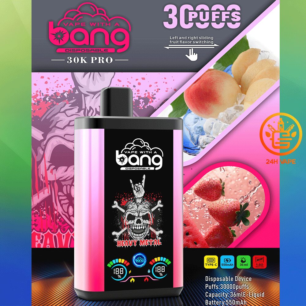 Bang 30K PRO 30000 Puffs Newest Dual Flavor LED Disposable Vape(Box of 3)