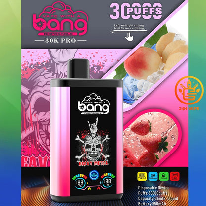 Bang 30K PRO 30000 Puffs Newest Dual Flavor LED Disposable Vape(Box of 3)