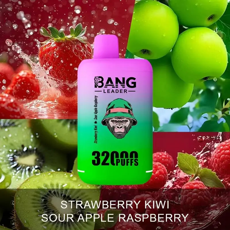 Bang Leader 32000 32k Puffs 0% 2% 3% 5% Nicotine  Double Taste Disposable Vape(Box of 3)