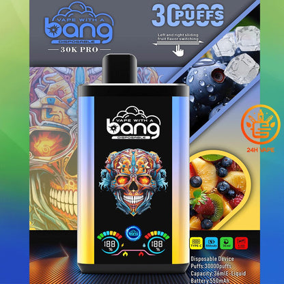 Bang 30K PRO 30000 Puffs Newest Dual Flavor LED Disposable Vape(Box of 3)