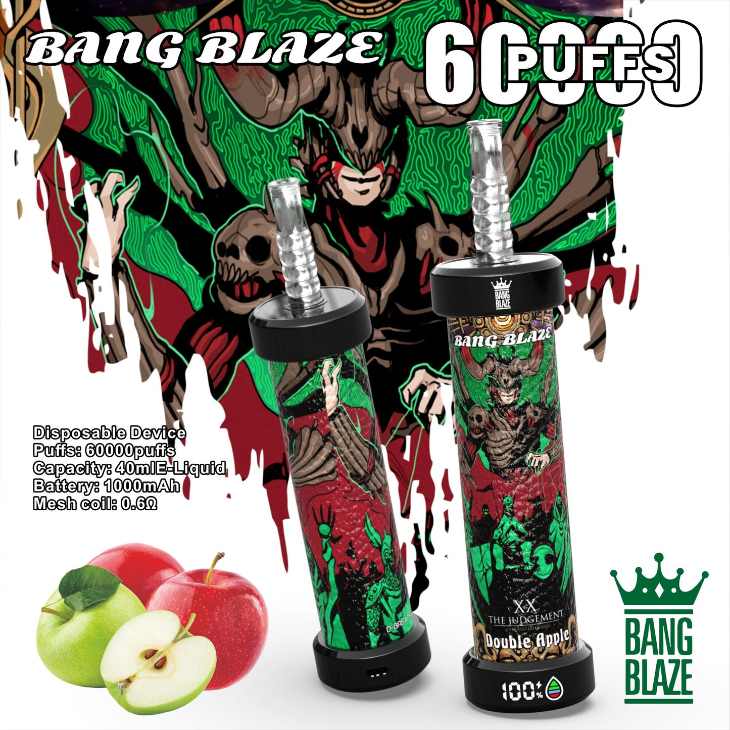 Bang Blaze 60k 60000 Puffs Latest Original LCD Display Disposable Vape Pen(Box of 3)