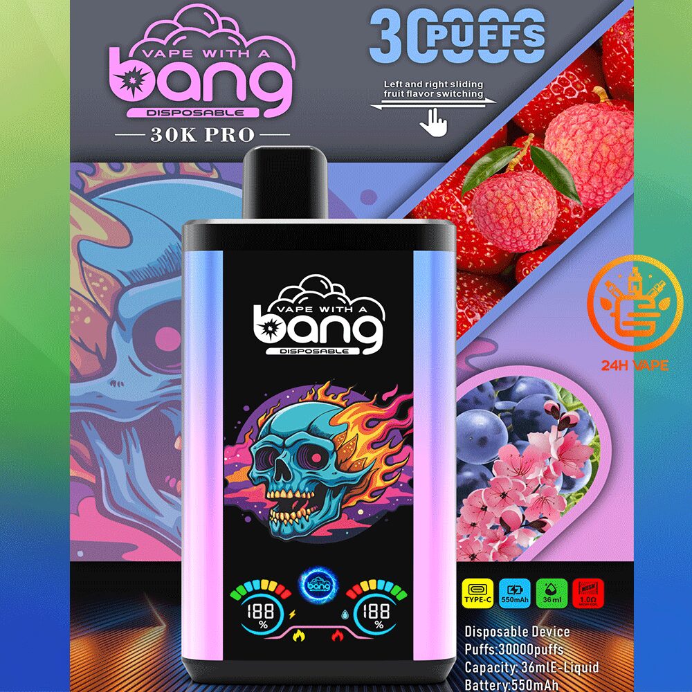 Bang 30K PRO 30000 Puffs Newest Dual Flavor LED Disposable Vape(Box of 3)
