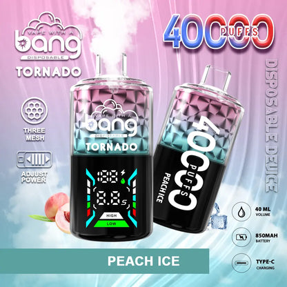 Bang Tornado 40000 40K Puffs Large Smoke LED Display Disposable Vape(Box of 3)
