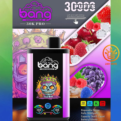 Bang 30K PRO 30000 Puffs Newest Dual Flavor LED Disposable Vape(Box of 3)