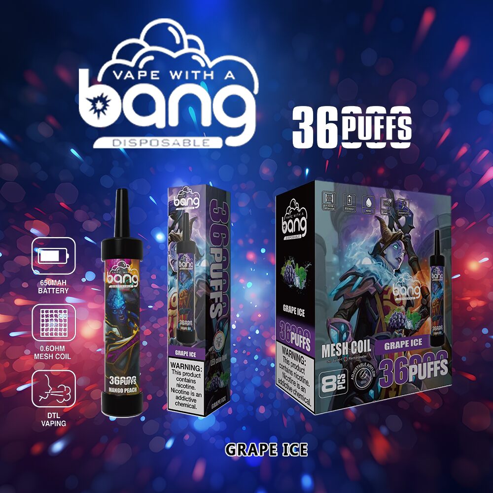 Bang 36000 36K Puffs 0% 2% 3% 5% Nicotine Latest Original Disposable Vape Pen(Box of 3)