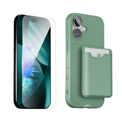 sage-protective-case-screen-protector-and-card-wallet-iphone-starter-kit-9155